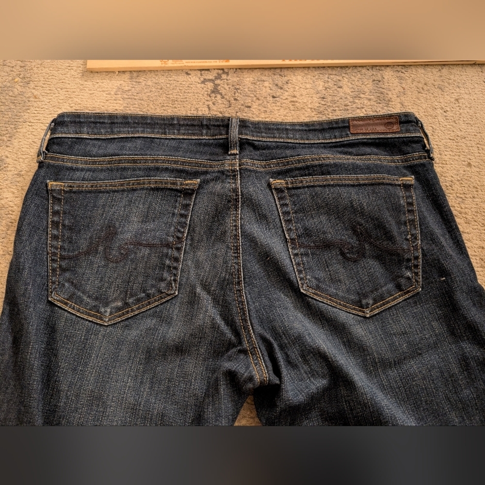 Ag Adriano Goldschmied Slim Boot Cut Jeans, Dark Wash, Women's 31R - Picture 10 of 11